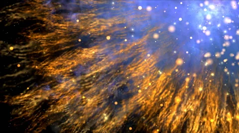 The explosion of an object in cosmos by missiles Stock Footage 44496561