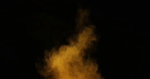 Explosion Of Orange Powder Stock Footage 206059497
