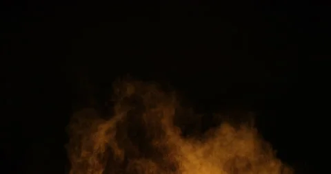 Explosion Of Orange Powder Stock Footage 206061924