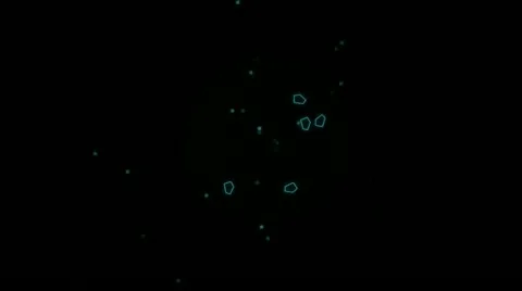 Explosion particles of square &amp; polygon in space. Stock-Footage 11990161