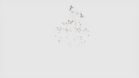 Explosion with particles on transparent ... | Stock Video | Pond5