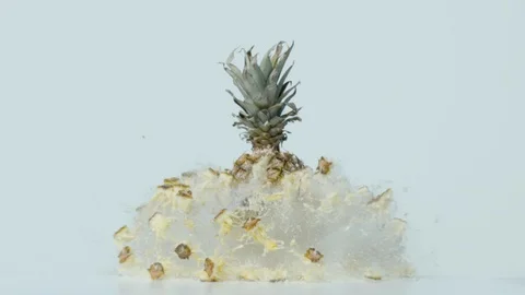 Explosion of a pineapple, Ultra Slow Motion Stock Footage