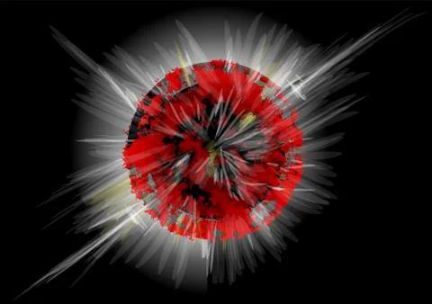 Explosion of  planet Stock Illustration