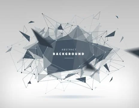 Explosion polygons Stock Illustration