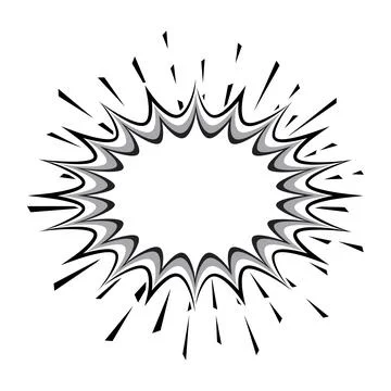 Explosion Pop art cartoon comic isolated. Vector illustration Illustrazione stock