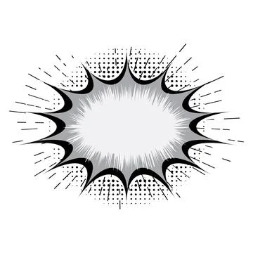 Explosion Pop art cartoon comic isolated. Vector illustration Stock Illustration