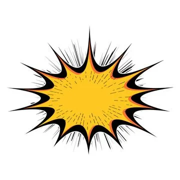 Explosion Pop art cartoon comic isolated. Vector illustration Illustrazione stock