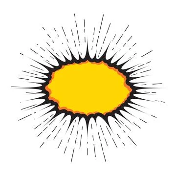 Explosion Pop art cartoon comic isolated. Vector illustration Stock Illustration