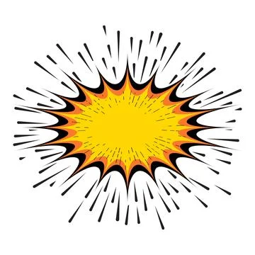 Explosion Pop art cartoon comic isolated. Vector illustration Stock Illustration