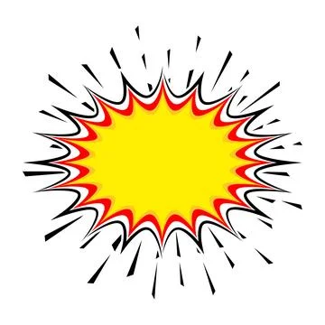 Explosion Pop art cartoon comic isolated. Vector illustration Stock Illustration