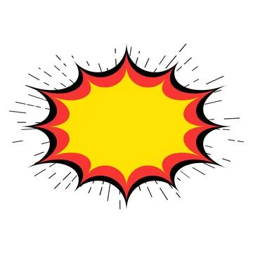 Explosion Pop art cartoon comic isolated. Vector illustration Stock Illustration