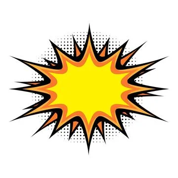 Explosion Pop art cartoon comic isolated. Vector illustration Illustrazione stock
