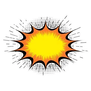 Explosion Pop art cartoon comic isolated. Vector illustration Stock Illustration