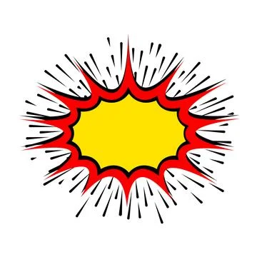 Explosion Pop art cartoon comic isolated. Vector illustration Stock Illustration