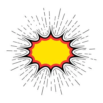 Explosion Pop art cartoon comic isolated. Vector illustration イラスト素材