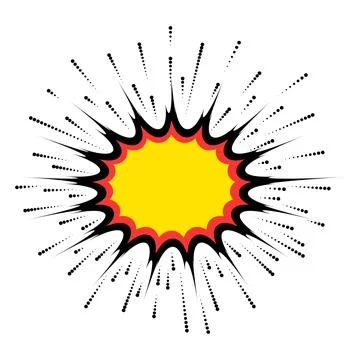 Explosion Pop art cartoon comic isolated. Vector illustration Stock Illustration