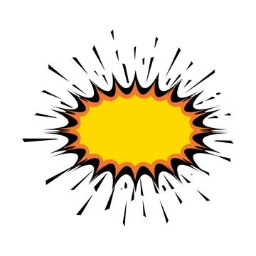 Explosion Pop art cartoon comic isolated. Vector illustration Illustrazione stock