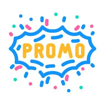Explosion promo color icon vector illustration Stock Illustration