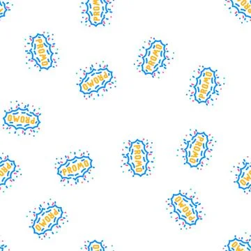 Explosion promo vector seamless pattern Stock Illustration
