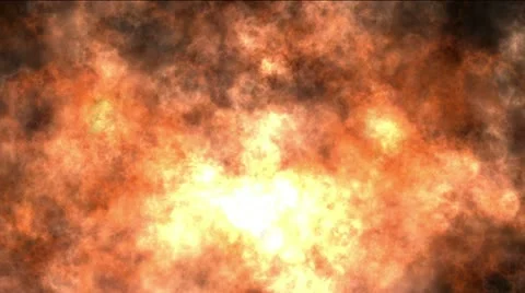 The explosion of red fire, high-definition 3d render 動画素材 12546619