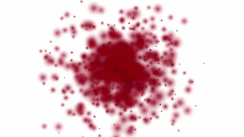 Explosion of red particles abstract motion background concept of the spread o Stock Footage 128412364