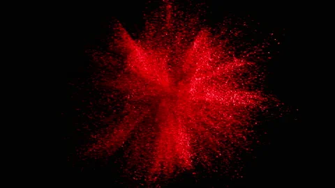 Explosion of red powder Stock-Footage 229463209