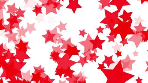 Explosion of red stars on a white background, fly apart Stock Illustration