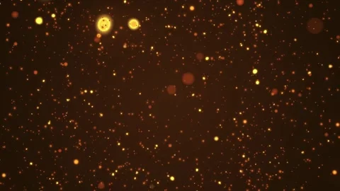 An explosion of red, yellow and orange particles on a bright background Stock Footage 245375014