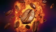 Explosion Of Roasted Coffee Beans Stock Footage