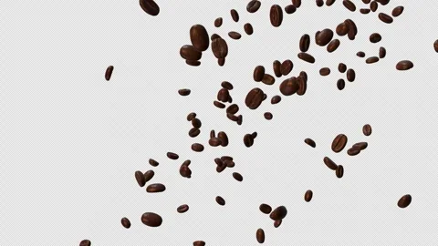 Explosion of Roasted Coffee Beans or Chocolate Crumbs Against a Black Background Stockbeeldmateriaal 337119805