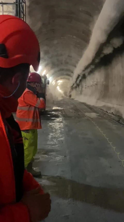 Explosion Sends Shockwaves Through Tunnel, italy - 07 Dec 2022 Stock Footage 231917391