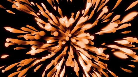 Explosion of shapes spreading around in... | Stock Video | Pond5