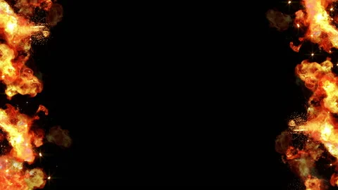 Explosion shine fire particle loop animation Stock Footage 147930921