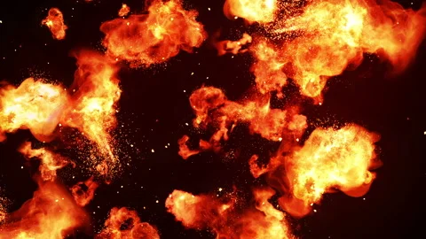 Explosion shine fire particle loop animation Video stock 147930926