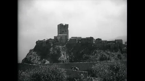 An explosion is shown and troops move forward in vehicles and artillerymen Stock Footage 106902203