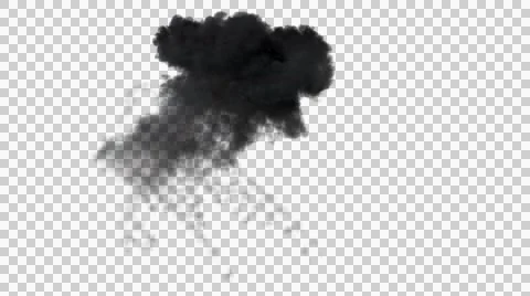Explosion side view with sparkles falling down Stock Footage 48413255