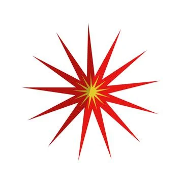 Explosion sign. Attack. Bombing. Vector. Stock Illustration