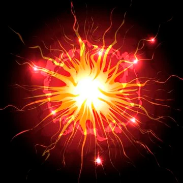 Explosion in the sky Stock Illustration