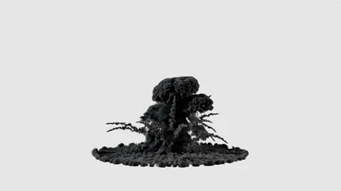 Explosion Smoke with Alpha Stock Footage 182311849