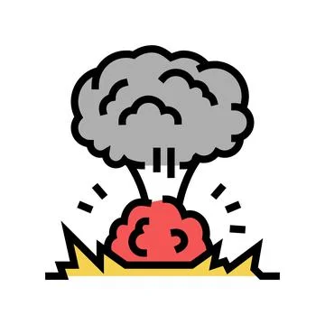 Explosion smoke color icon vector illustration Stock Illustration