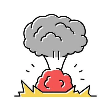 Explosion smoke color icon vector illustration Illustrazione stock