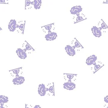 Explosion smoke glyph seamless pattern Illustrazione stock