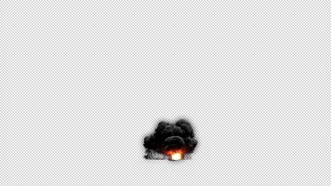 Explosion with smoke HD Stock Footage 162903485