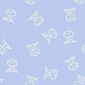 Explosion smoke line seamless pattern 库存插图