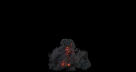 Explosion with the smoke plume Stock Footage 122253002