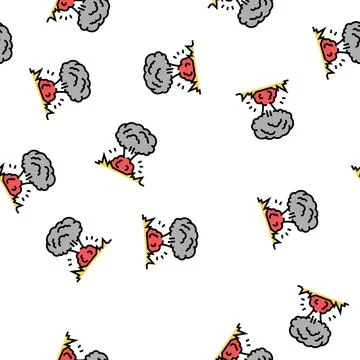 Explosion smoke vector seamless pattern Illustrazione stock