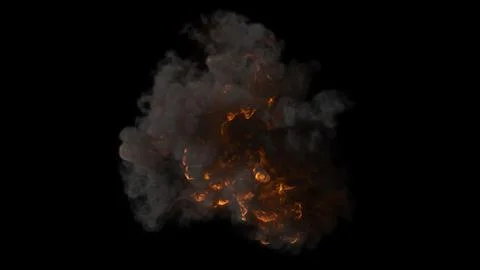 Explosion in space on a black background Stock Illustration