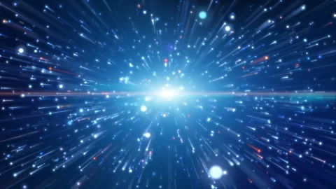 Explosion in space blue light trail creative cosmic background. Stock Footage 293205318