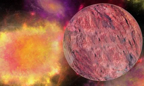 Explosion of space energy Stock Illustration