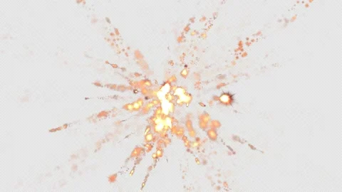 Explosion Spark and Particles Moves in isolated black background Stock Footage 155843658